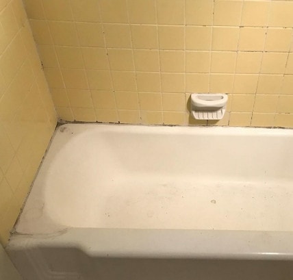 Outdated Tile And Bathtub