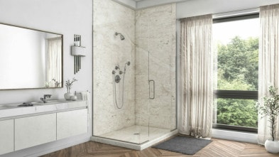 Cream Panel Shower